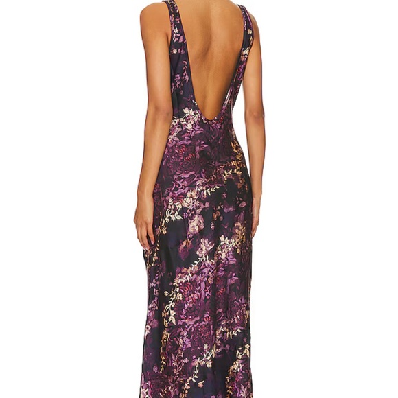 NWT Free People Worth The Wait Slip Dress in Purple Black Combo | Size Medium - Picture 9 of 9